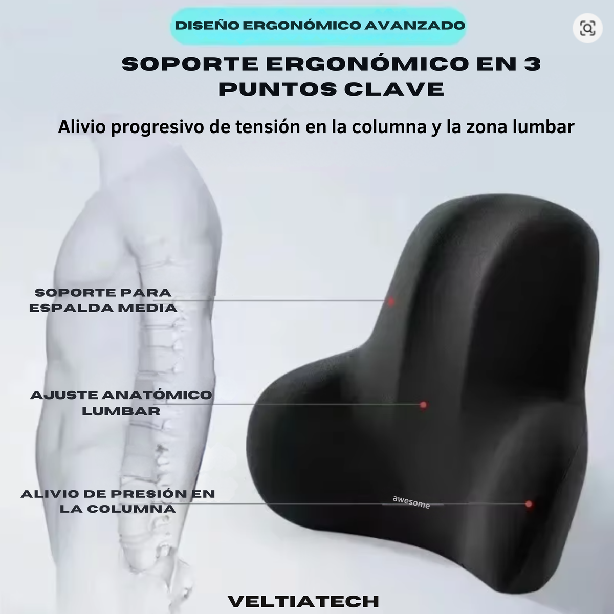 Cojín Lumbar Viscoelástico